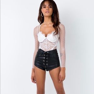 Princess Polly White Lace Bodysuit